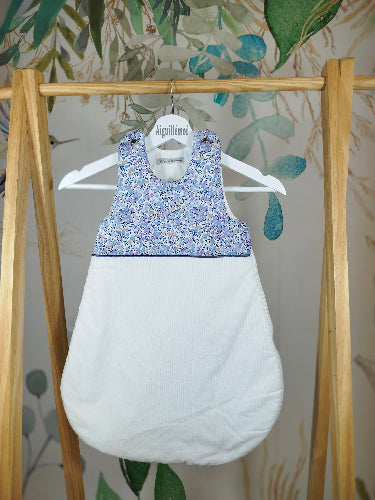 Gigoteuse bébé 0/6 mois en liberty bleu et coton